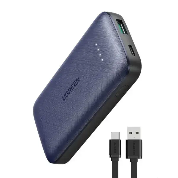  מטען נייד UGREEN 10000mAh USB-C Power Bank PD 20W (USB C לכבל A כלול) UGREEN PB178 80749 