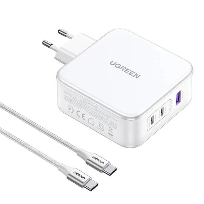  מטען קיר מהיר עם 2 יציאות USB-C ויציאת USB-A בהספק 140W 15339 
