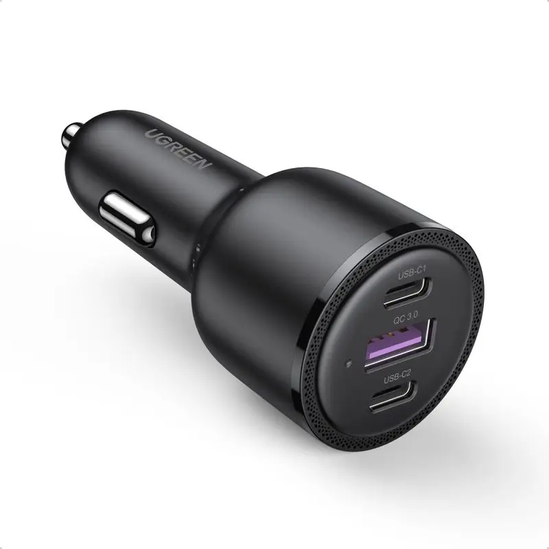 מטען רכב טעינה מהירה עם 2 יציאות USB-C ויציאת USB-A CD239-20467 