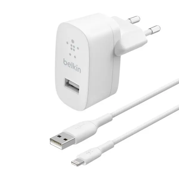 מטען קיר W12 USB-A עם כבל Lightning WCA002vf1M 