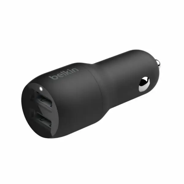  מטען USB-A כפול לרכב 24W דגם Belkin BOOST?CHARGE CCB001bt 