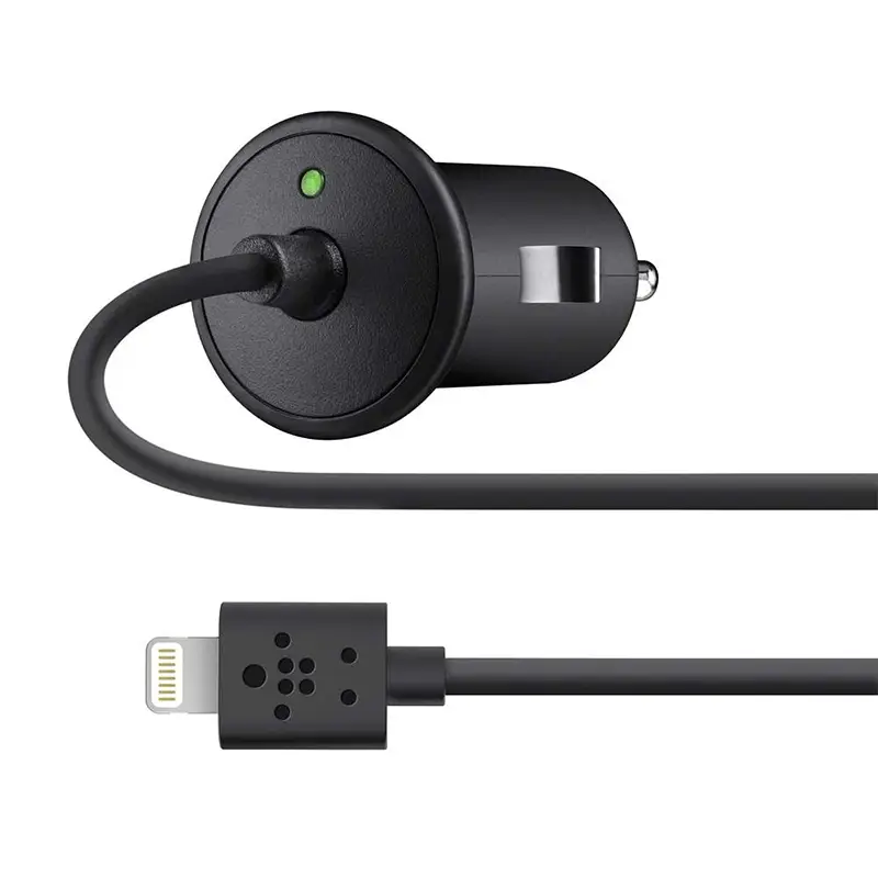  מטען לרכב 2.1A עם כבל Lightning מובנה F8J075 