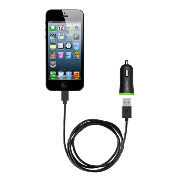  מטען לרכב USB עם כבל Lightning F8J078bt04 
