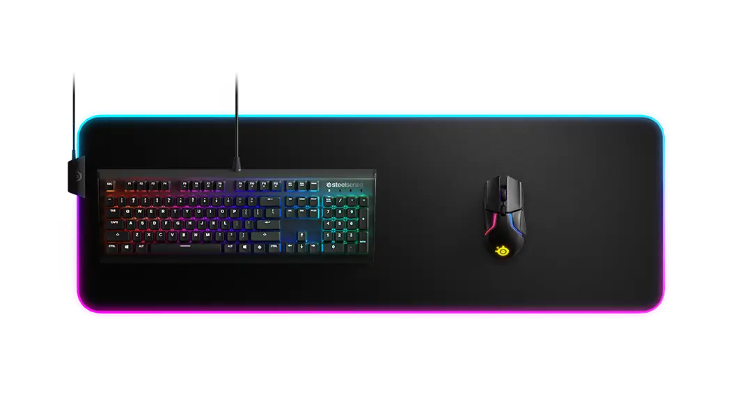  משטח לעכבר גיימינג SteelSeries QcK Prism Cloth RGB XL 900x300x4 QcK Prism Cloth XL 