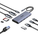  מולטיפורט UGREEN USB-C 10 ב-1 – כולל HDMI כפול, יציאות USB-A ו-USB-C, רשת, קורא כרטיסים וטעינה מהירה UGREEN CM639 45380 