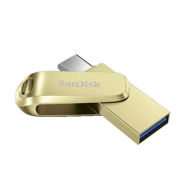 זיכרון נייד Sandisk  Ultra Dual Drive Luxe Gold USB Type-C  128GB SDDDC4-128G-G46GD