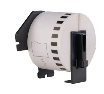 מדבקות תואמות רציף-ויניל-לבן רוחב 62 מ"מ אורך 15.24 מטר BROTHER DK-22212