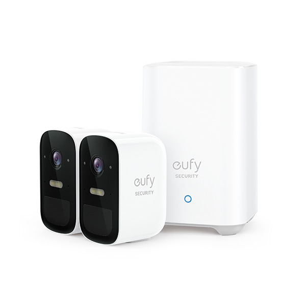  ערכת 2 מצלמות חכמות 2K + רכזת eufy Security eufyCam 2C Pro Kit 