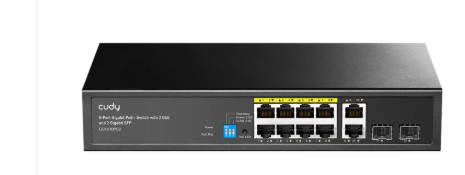 מתג  CUDY PoE+ GS1010PS2 8 PORT
