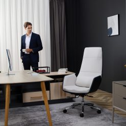  זנפרו Q6 כיסא משרדי עיסוי (לבן / שחור) 