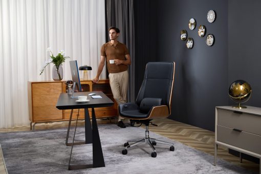  כיסא משרדי עם עיסוי Q5 (שחור) 