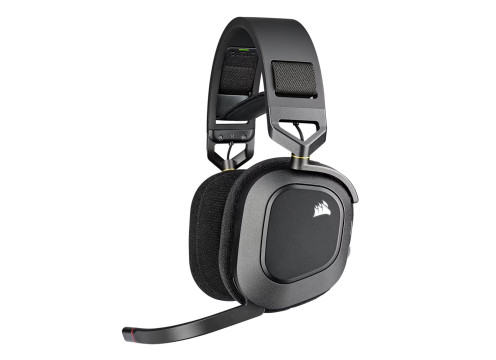 אוזניות קשת אלחוטיות לגיימינג HS80 RGB WIRELESS PREMIUM צבע שחור CORSAIR