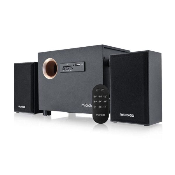  מערכת רמקולים 2.1 עם שלט ועוצמת סאונד 10W Microlab M-105R 