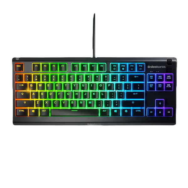  מקלדת גיימינג חוטית עמידה במים SteelSeries Apex 3 TKL US LED 