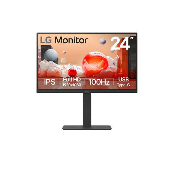 מסך מחשב ''24 LG 24BA650-B