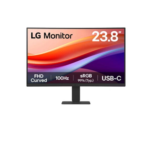  מסך קעור "FHD 23.8 עם USB-C תוצרת LG דגם: 24U421A-B 