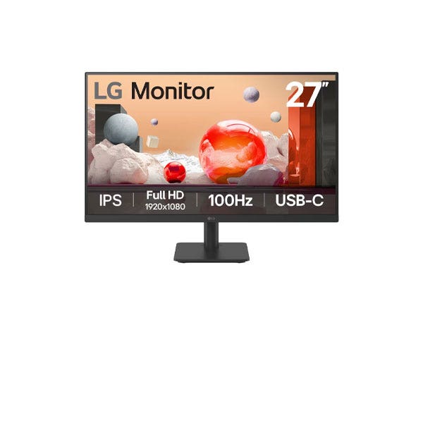 מסך מחשב ''27 Full HD 100hz IPS ביחס 16:9 עם חיבור ™USB Type-C תוצרת LG דגם: 27MS530B-B 