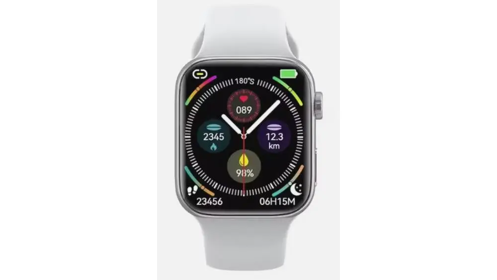 שעון חכם מרובע Z86 PRO MAX - כולל עברית ו 3 רצועות - צבע לבן