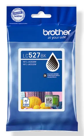 ראש דיו מקורי שחור Brother LC527BK (1,300 דף)