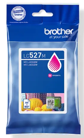 ראש דיו מקורי אדום Brother LC527M (900 דף)  