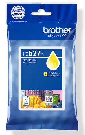 ראש דיו מקורי צהוב Brother LC527Y (900 דף)   