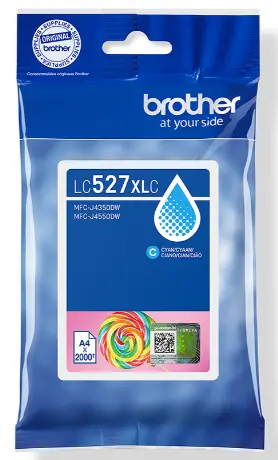 ראש דיו מקורי כחול Brother LC527XLC (2,000 דף)  