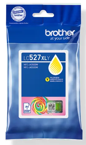 ראש דיו מקורי צהוב Brother LC527XLY (2,000 דף)    