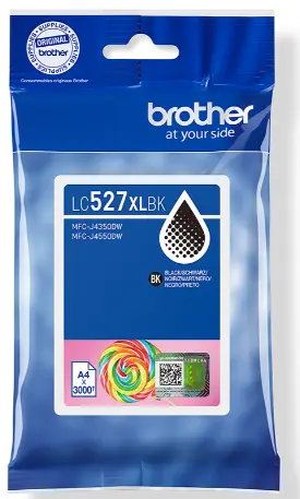 ראש דיו מקורי שחור Brother LC527XLBK (3,000 דף) 