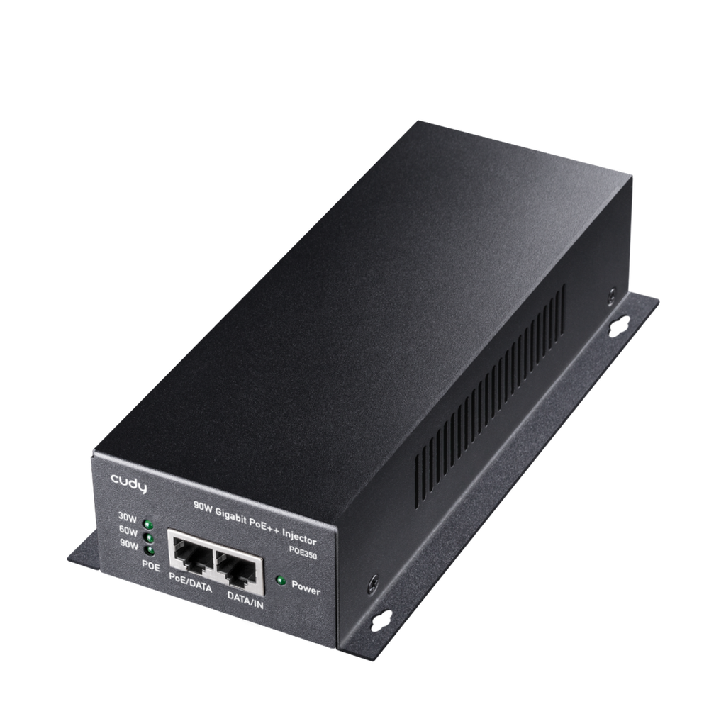  מתג שולחני CUDY 90W Gigabit PoE+/PoE Injector POE350 