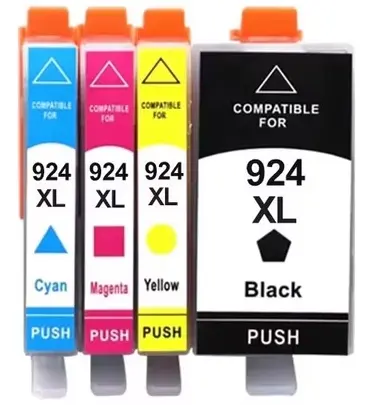 סט ראשי דיו תואמים HP 924E (כל צבע 800 דף, בשחור 1000 דף)
