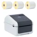 מארז חסכון מדפסת מדבקות Brother TD-4410D ובנוסף 3 גלילי מדבקות לכ-1000 מדבקות סה"כ