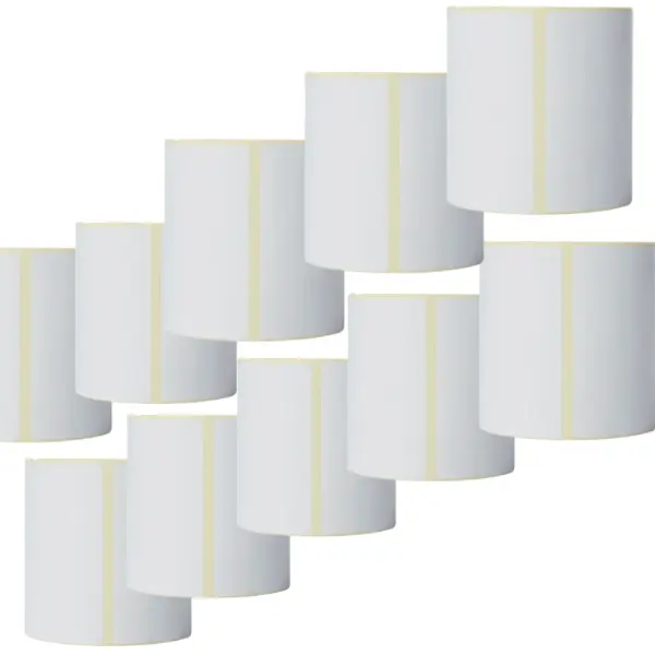 מארז חסכון 10 גלילי תוויות חתוכות תרמיות 102 על 152 מ"מ BDE1J152102102 - כמות 350 מדבקות לגליל