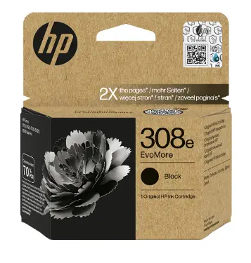 ראש דיו מקורי שחור HP 308e EvoMore (7FP22UE) (320 דפים)