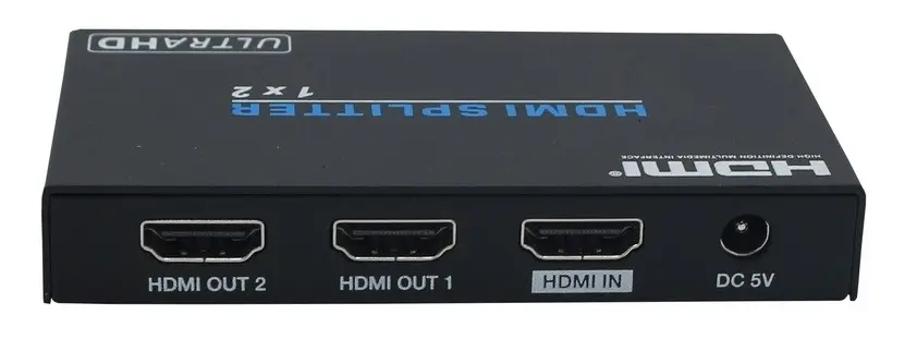 מפצל HDMI 2.0 מוגבר ל-2 מסכים בו זמנית, תומך 4K@60Hz 4:4:4 + HDCP2.2 HDSP02V2