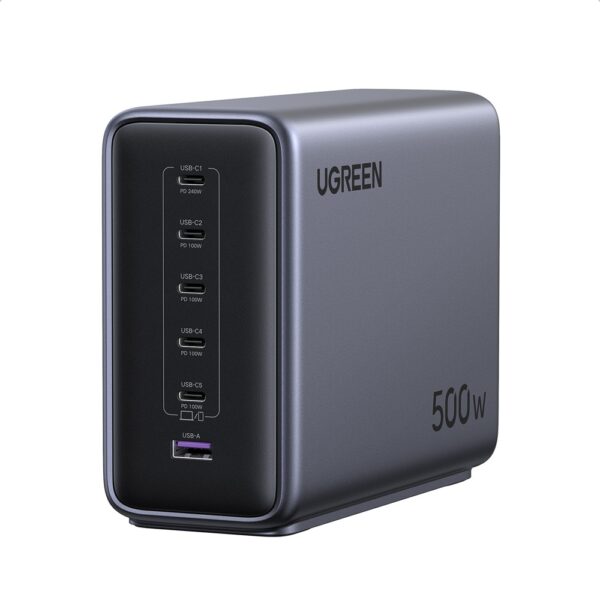  מטען שולחני UGREEN Nexode 500W טעינה מהירה 6 יציאות UGREEN X759 55550B 