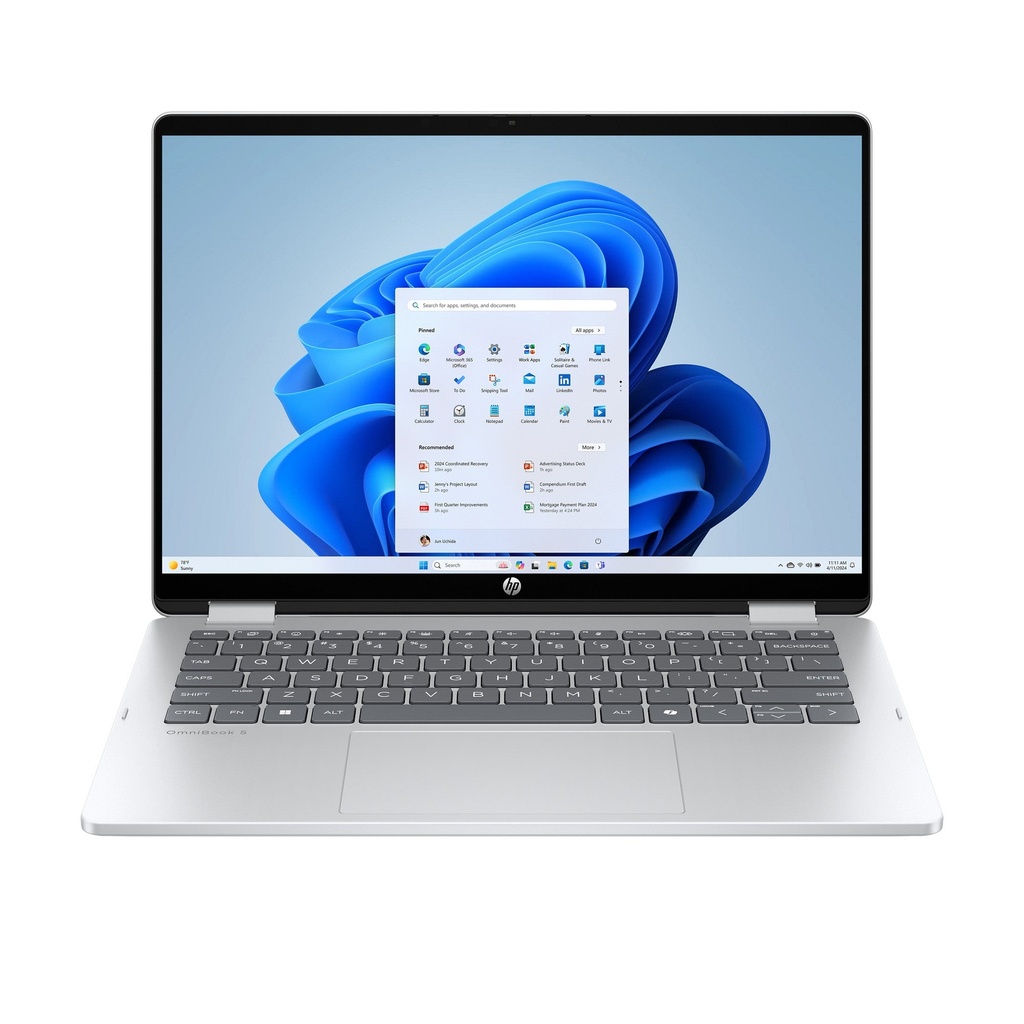 מחשב נייד HP OmniBook 5 Flip x360 Core7-150U|16|1TB|W11H|Touch|3YR CP2B3EA 