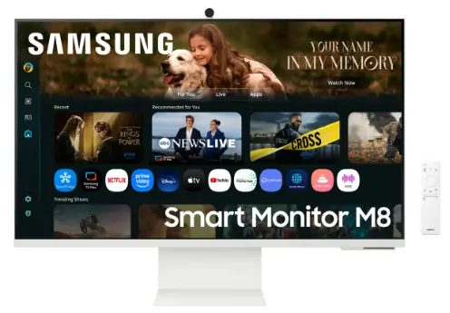 מסך מחשב Samsung S32FM801UM 4K סמסונג צבע לבן
