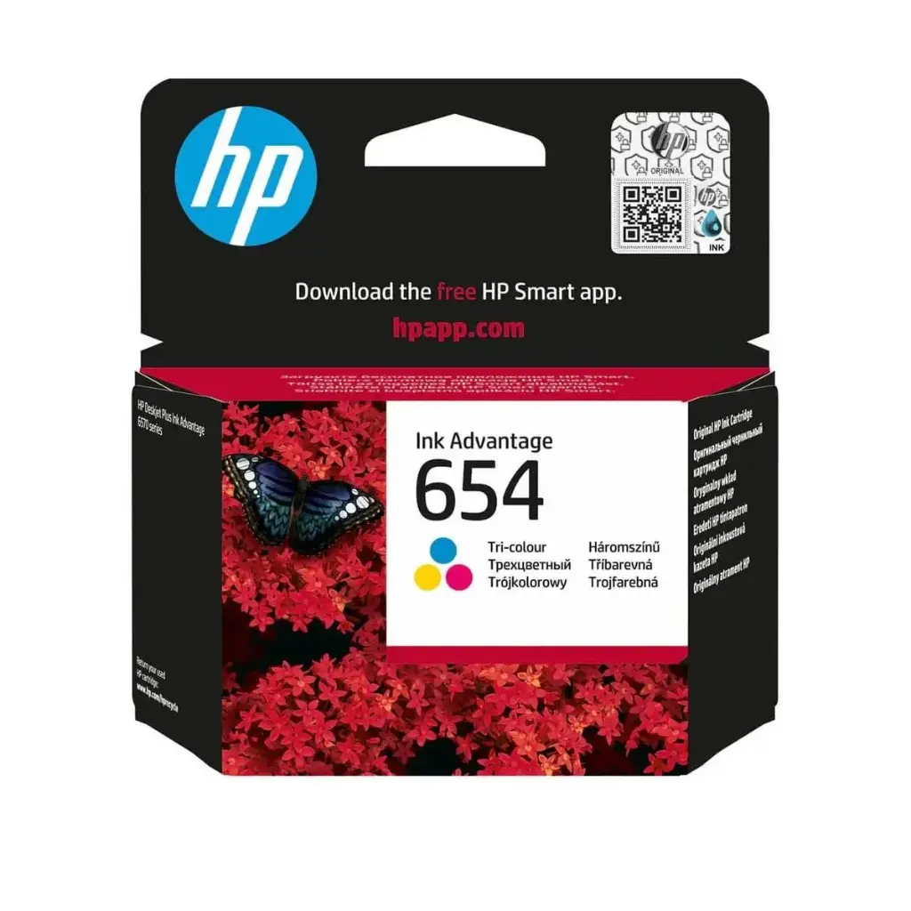 ראש דיו צבעוני מקורי  HP 654 7FP38UE (200 דפים) 