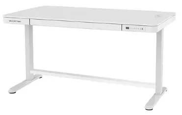 שולחן חכם מתכוונן עם טעינה אלחוטית בגודל 140X70 ס''מ Smarter ET119W-CWB - צבע לבן 