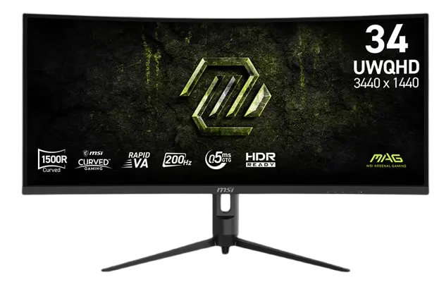 מסך מחשב קעור MSI MAG 342CQR E20 34 200HZ 