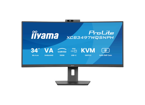  מסך מחשב קעור IIYAMA 34" PROLITE VA UWQHD XCB3497WQSNPH-B1 