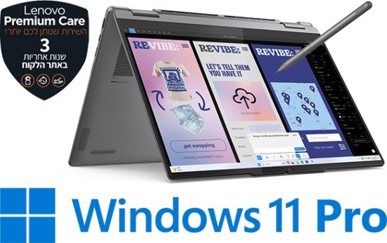  מחשב נייד Lenovo Yoga  7 2-in-1 14ILL10 14″ 2.8K Ultra7258V/32G/ 1TB/Touch/11P 