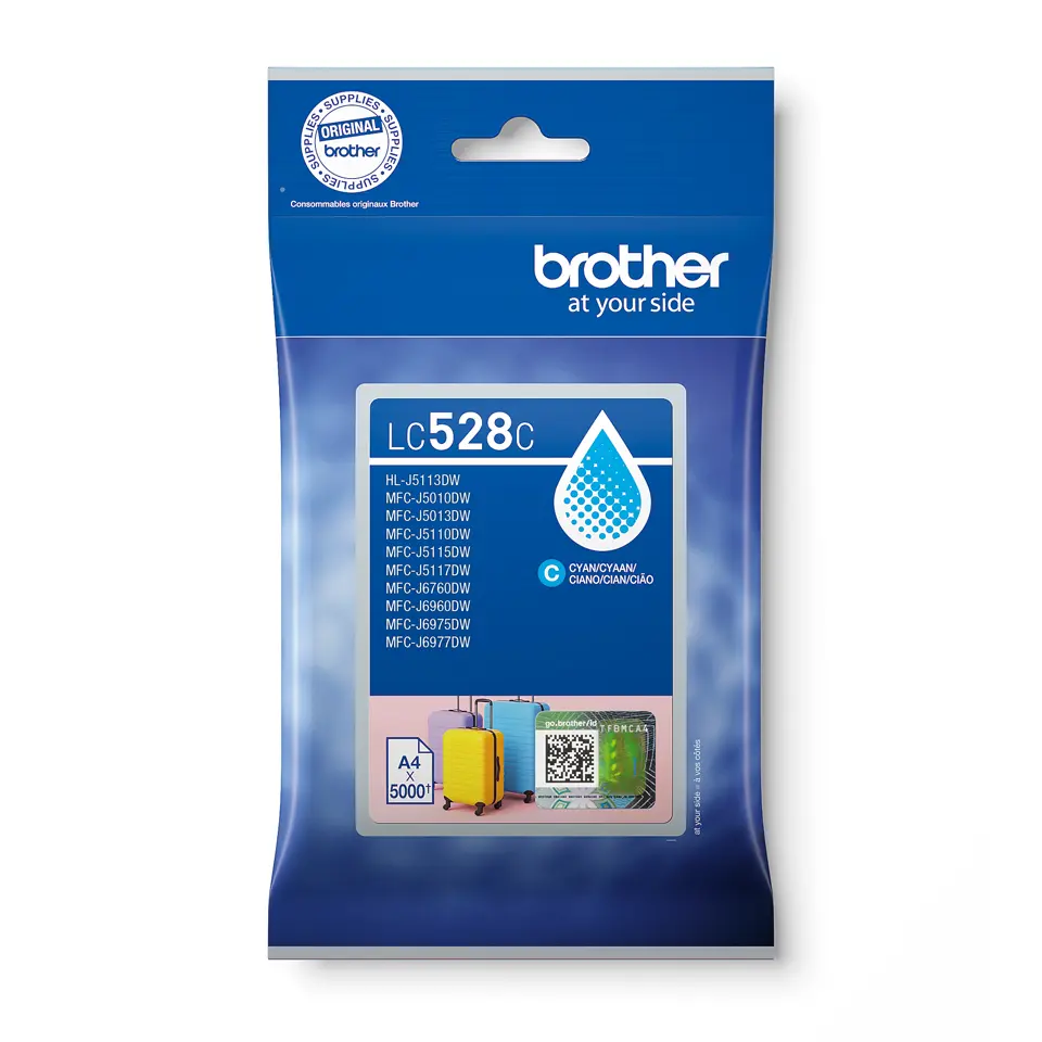 ראש דיו כחול מקורי Brother LC528C (5000 דפים) 