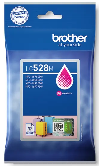 ראש דיו אדום מקורי Brother LC528M (5000 דפים)  