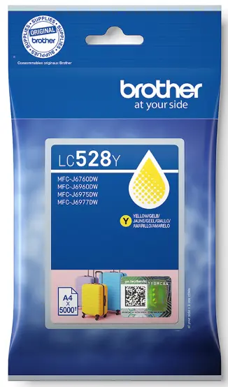 ראש דיו צהוב מקורי Brother LC528Y (5000 דפים)   