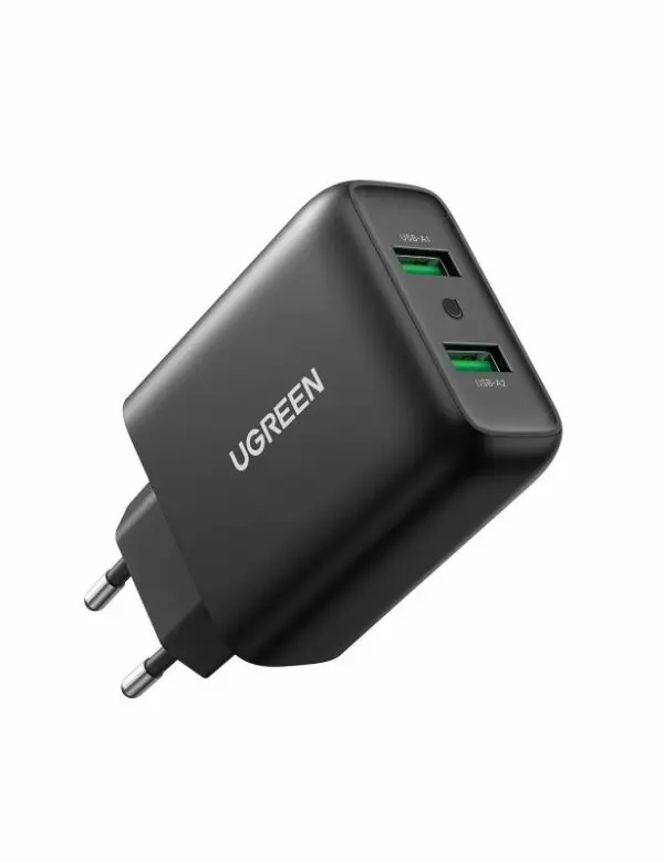  מטען קיר כפול עם טעינה מהירה 36W USB-A CD161-10216 