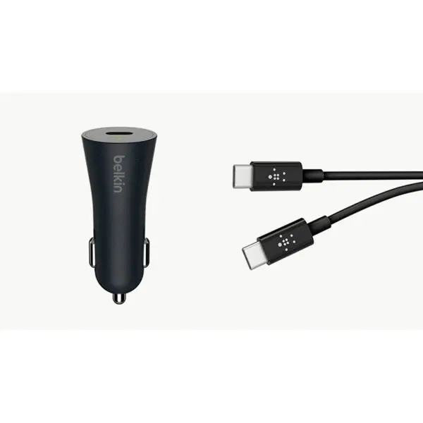  מטען לרכב USB-C עם כבל ניתק Quick Charge F7U076bt04 