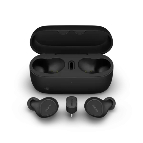  אוזניות אלחוטיות Jabra Evolve2 Buds True Wireless לעבודה היברידית בחיבור USB-C Evolve2 Buds USB-C 