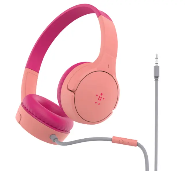  אוזניות חוטיות לילדים Belkin SoundForm Mini On-Ear AUD004 