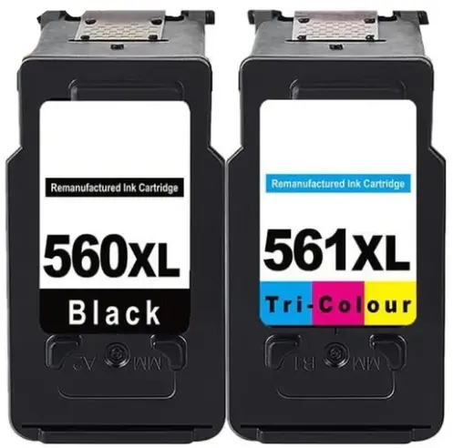 סט ראשי דיו תואמים CANON CL561XL PG560XL (630 דפים בשחור, 300 דפים בצבע) 